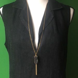 Black Agate Pendant Necklace